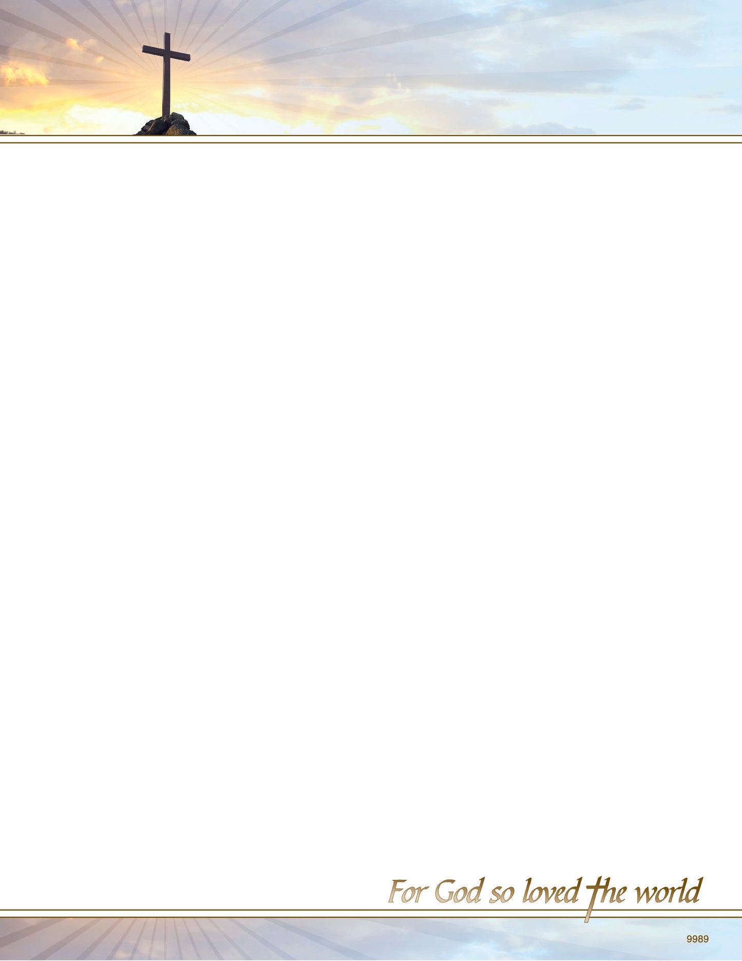 Easter Letterhead - Sunrise - Pack of 25