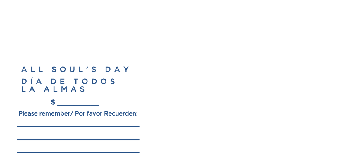 NCS Envelope Service All Souls Day Offering Envelope Bilingual Back