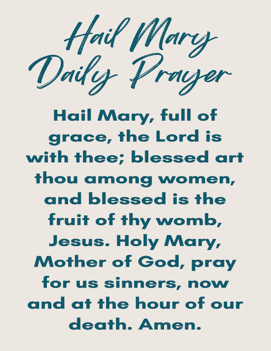 NCS Envelope Service Hail Mary Prayer Card Back