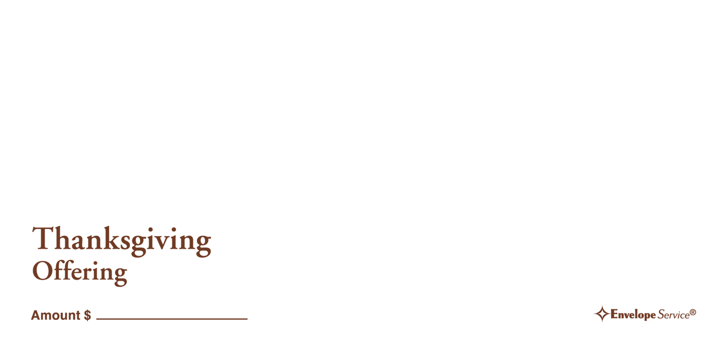 NCS Envelope Service Premium Thanksgiving Envelope Back