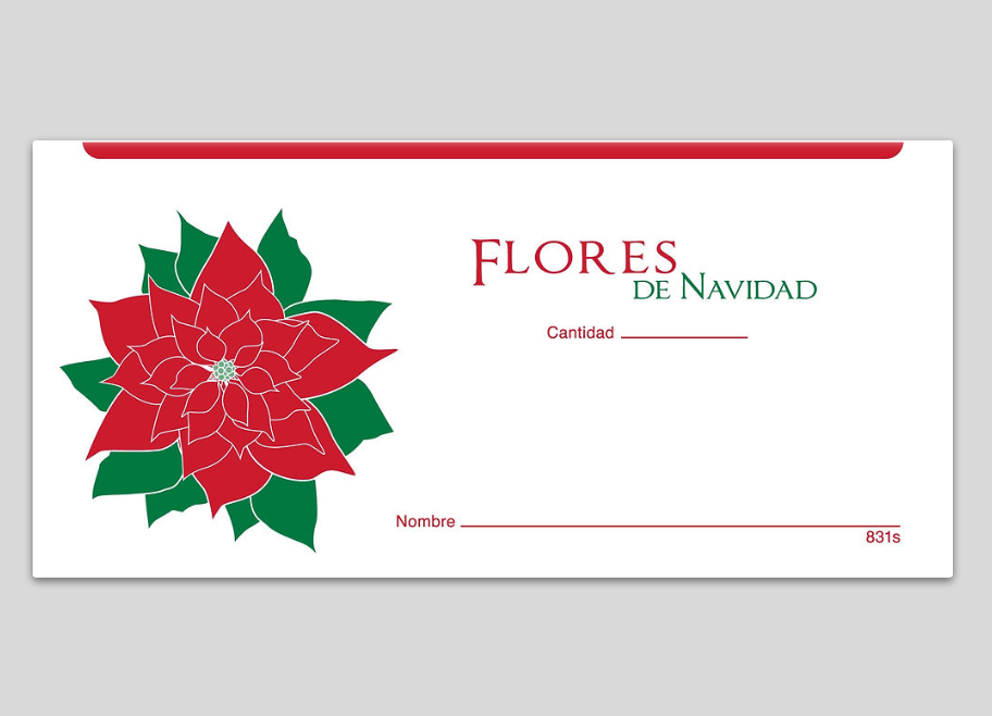 Christmas Flowers Offering Envelope (Spanish)