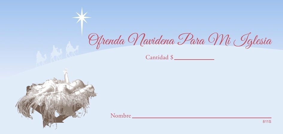 Christmas Offering Envelope - Blue (Spanish)