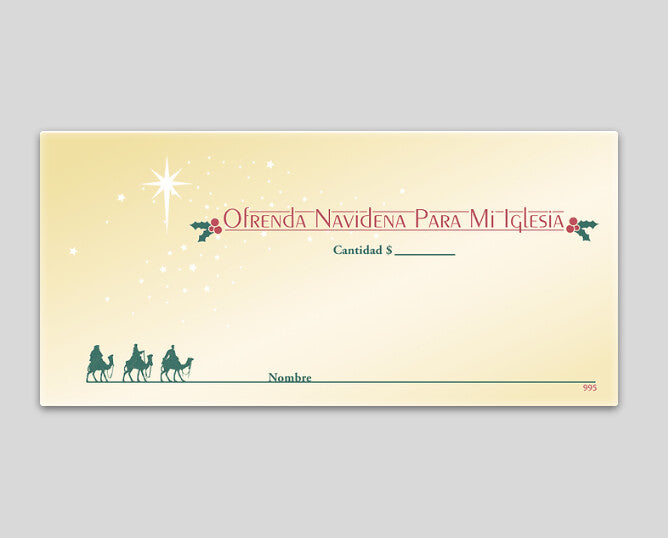 Christmas Offering Envelope - Gold (Spanish)