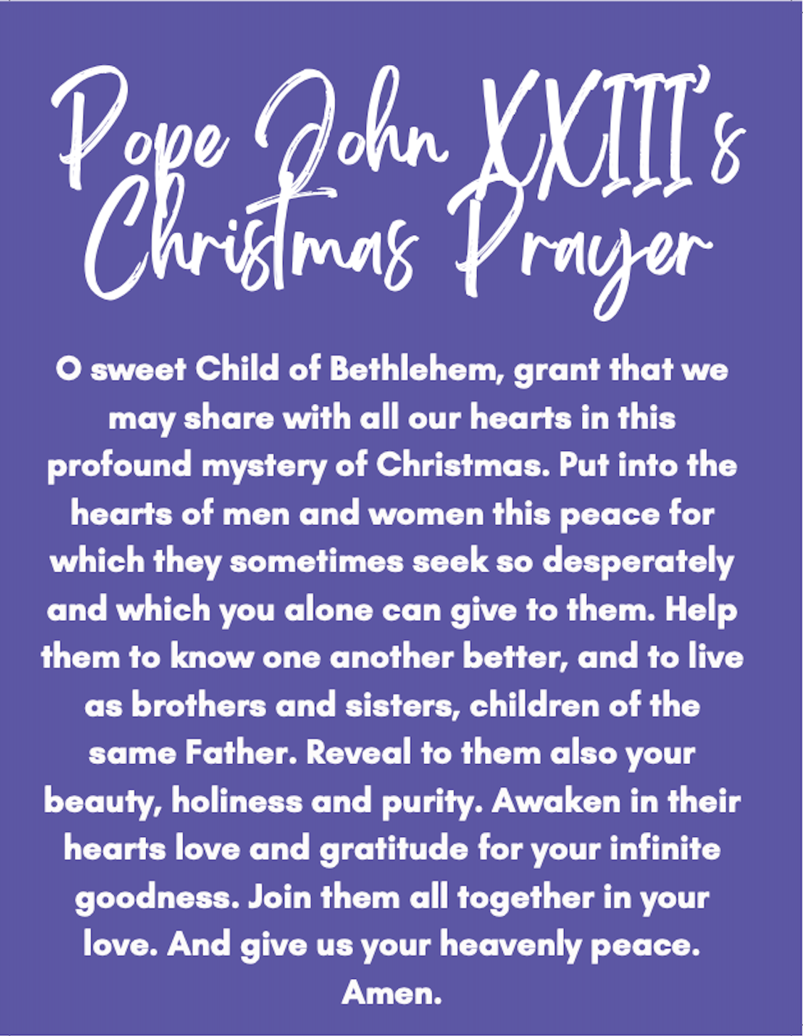 Christmas Prayer Card (Packs of 10, 100 or 250)