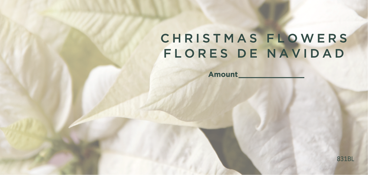 NCS Envelope Service Christmas Flowers Offering Envelope Bilingual