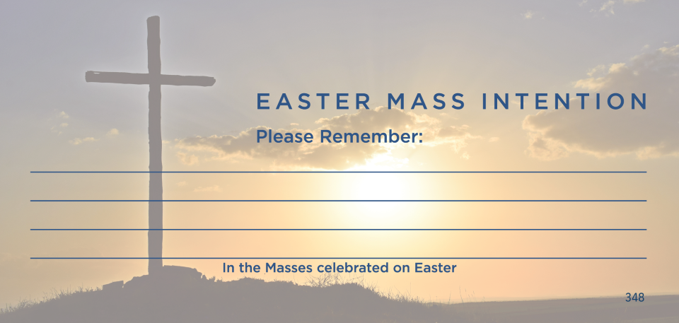 NCS Envelope Service Easter Mass Intention Offering Envelope