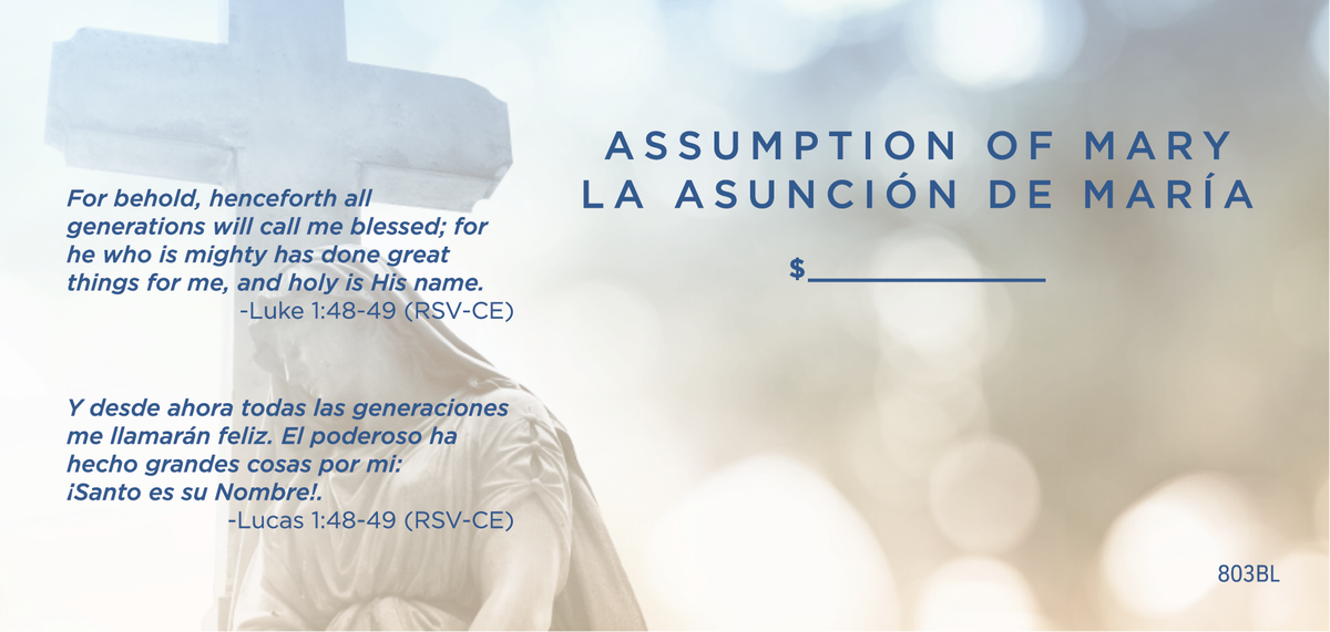 NCS Envelope Service Assumption of Mary Bilingual Offering Envelope