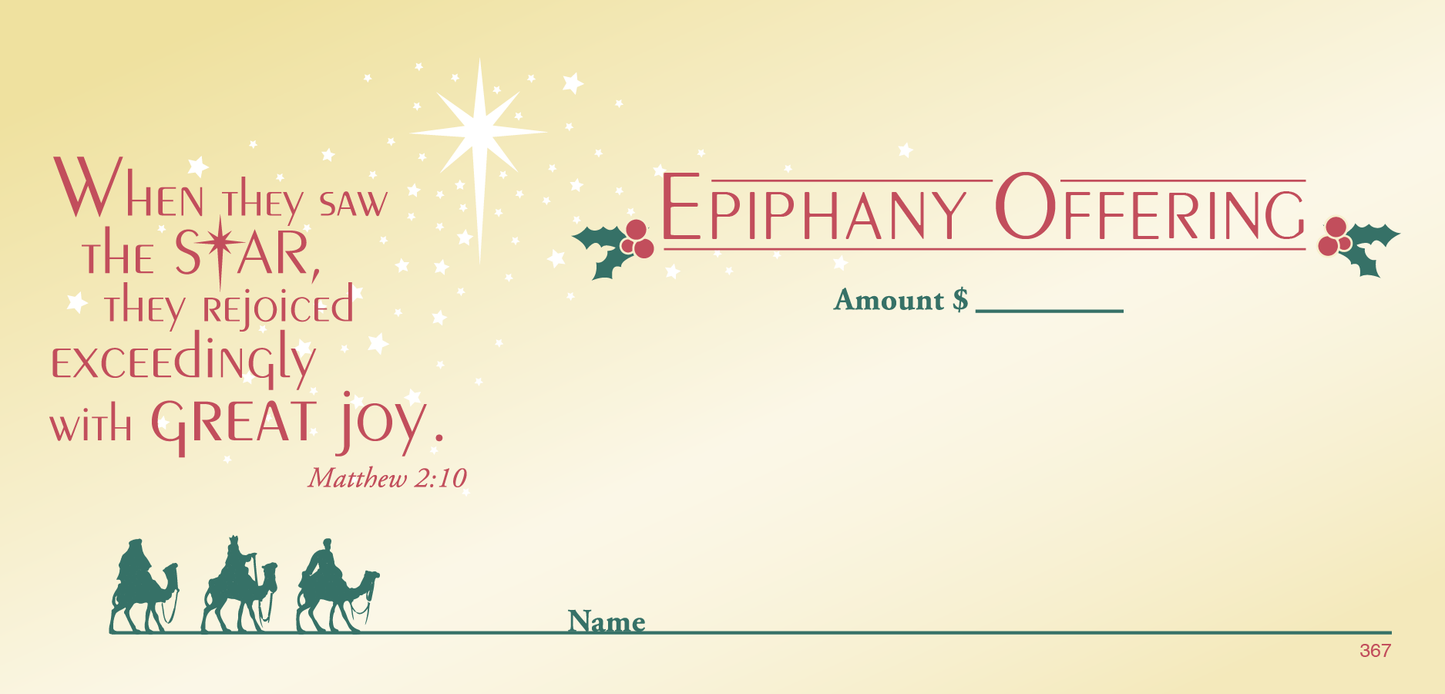 NCS Envelope Service Epiphany Offering Envelope