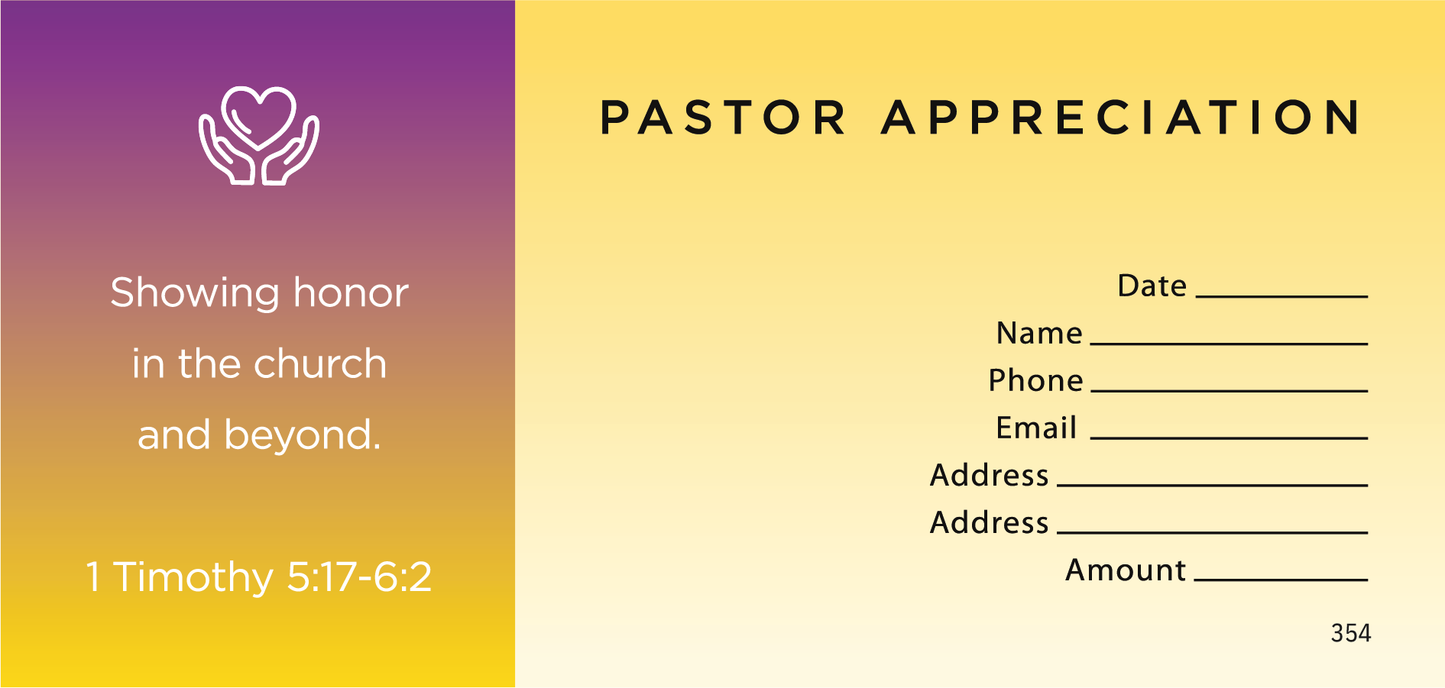 NCS Envelope Service Pastor Appreciation Offering Envelope