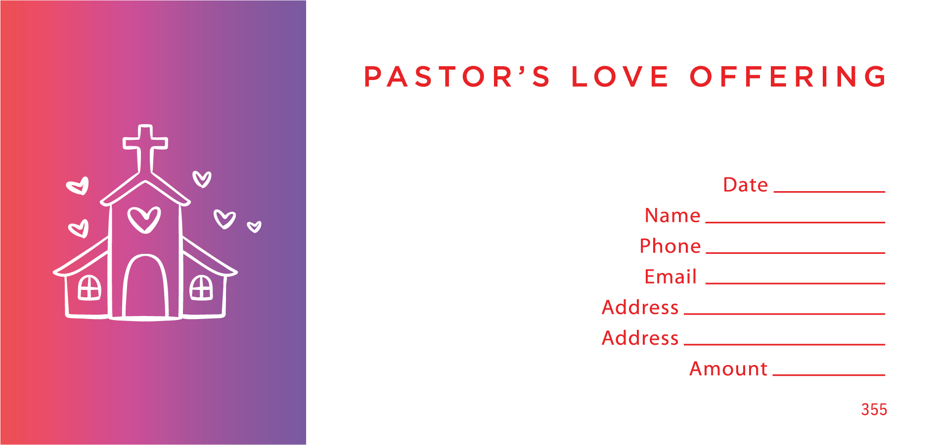 NCS Envelope Service Pastors Love Offering
