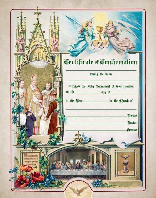 NCS Envelope Service Sacrament Certificate Confirmation