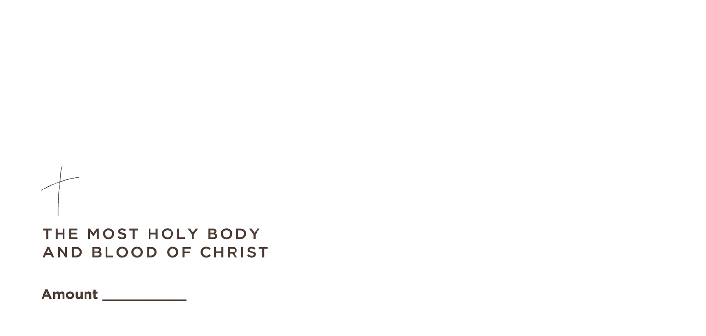NCS Envelope Service The Most Holy Body and Blood of Christ Envelope Back