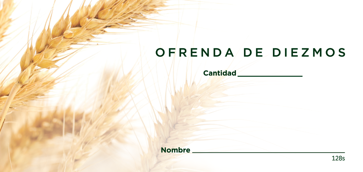 NCS Envelope Service Tithe Offering Envelope Design 2 Spanish