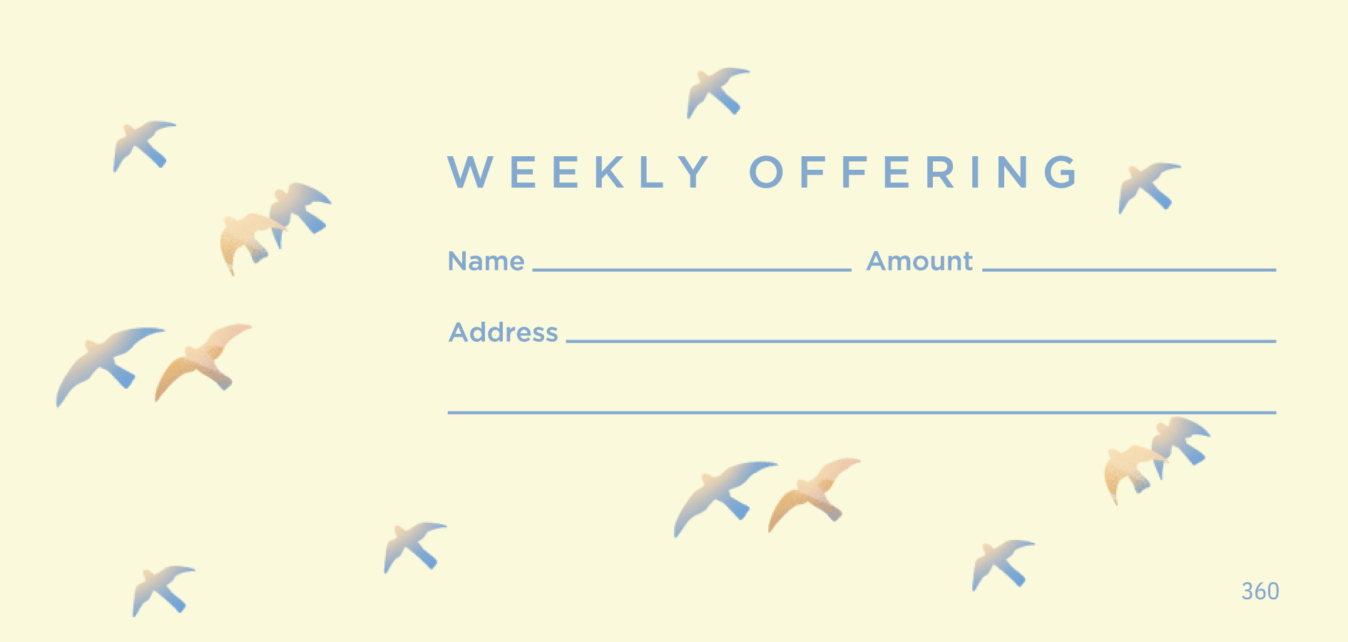 NCS Envelope Service Weekly Offering Envelope 
