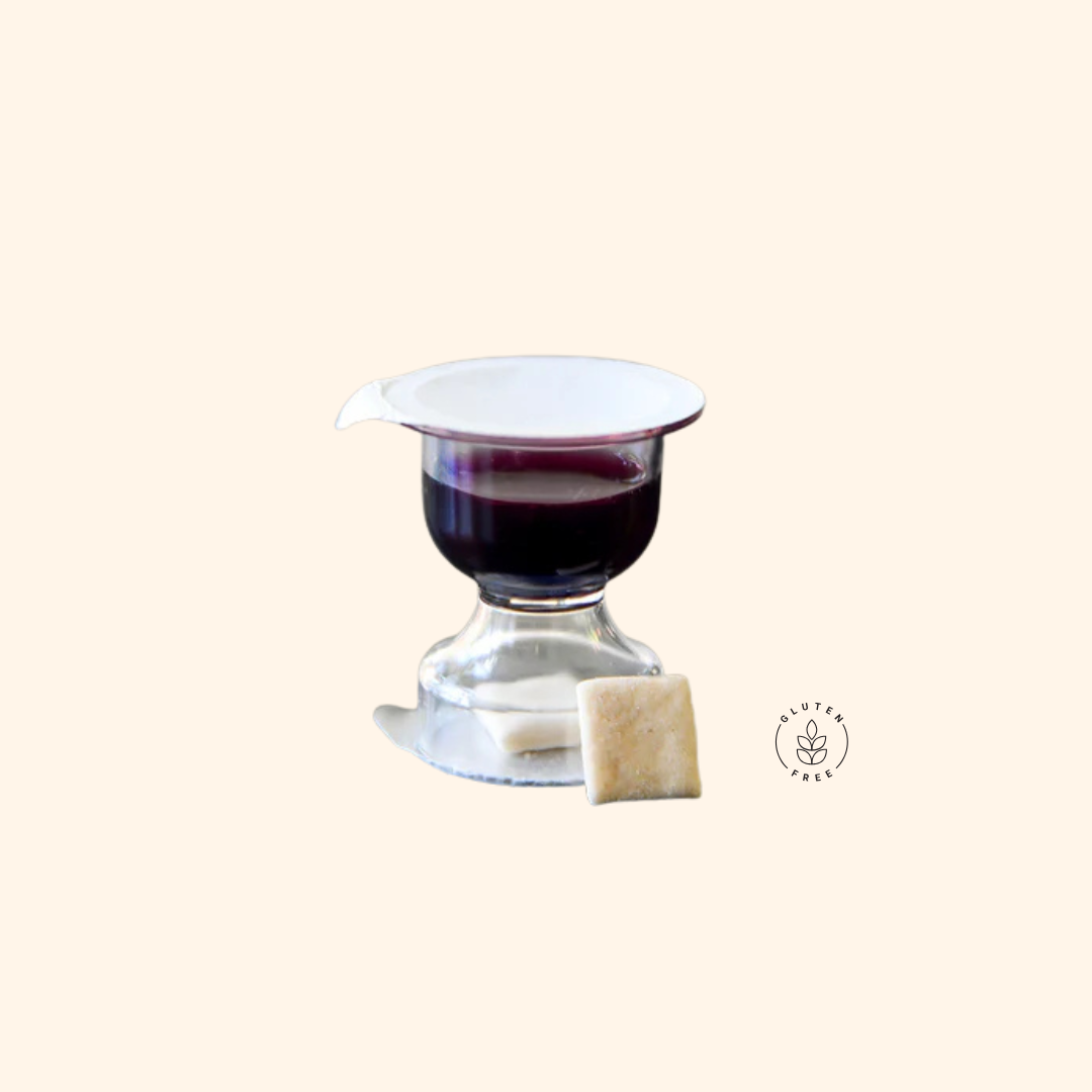 NCS Envelope Service Single Serve Wine Communion Cups with Gluten Free Wafer
