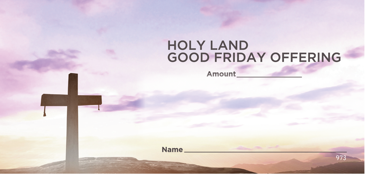 NCS National Church Solutions Holy Land Good Friday Offering Envelope