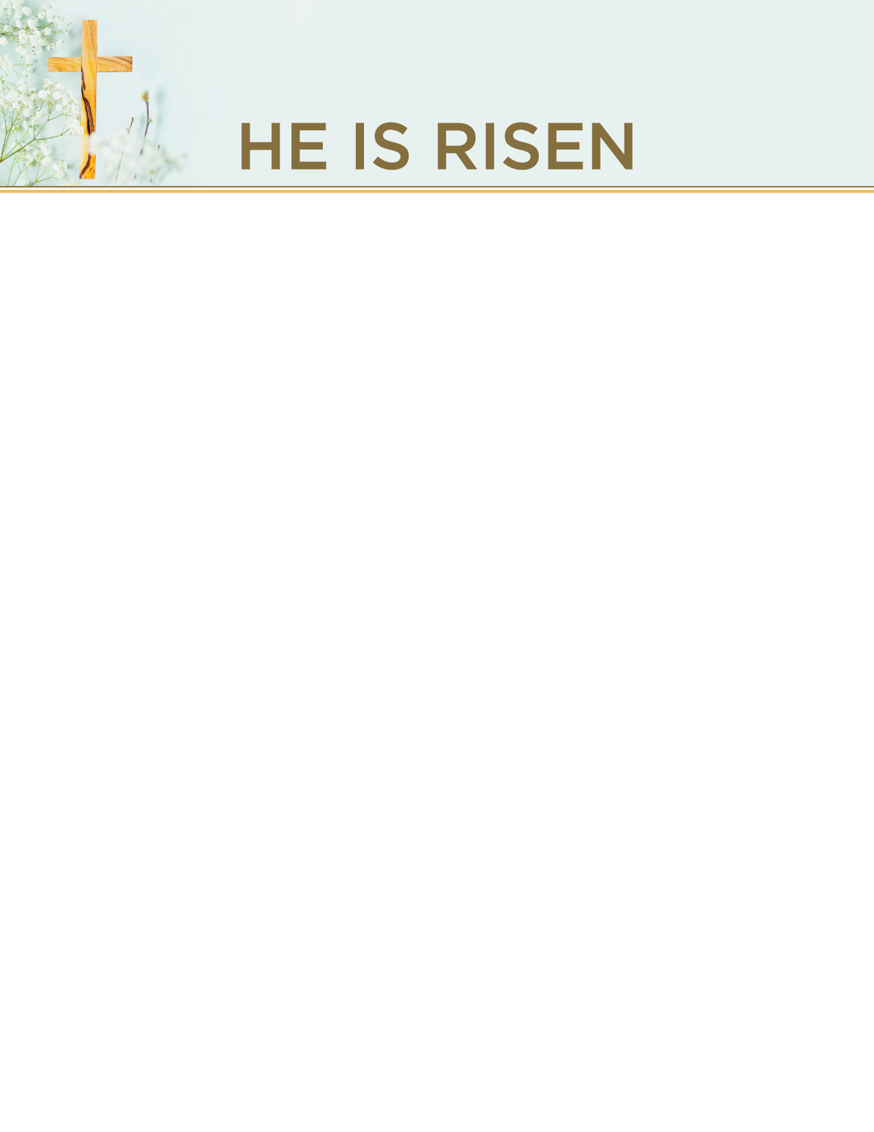 Easter Letterhead - He Is Risen - Pack of 25