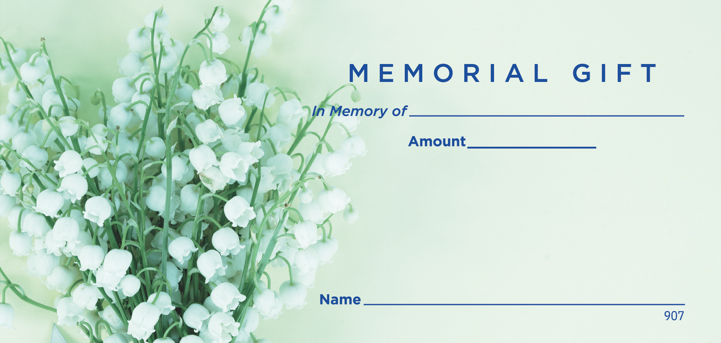 NCS Envelope Service Memorial Gift Offering Envelope