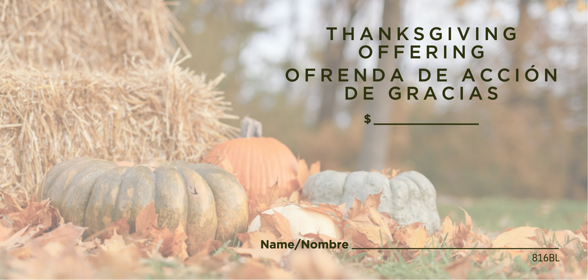 NCS Envelope Service Thanksgiving Offering Envelope