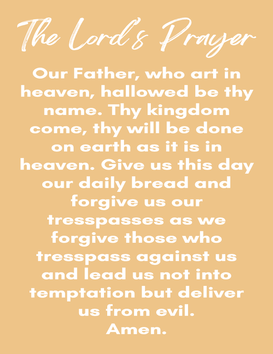 NCS The Lords Prayer Our Father Prayer Card Back