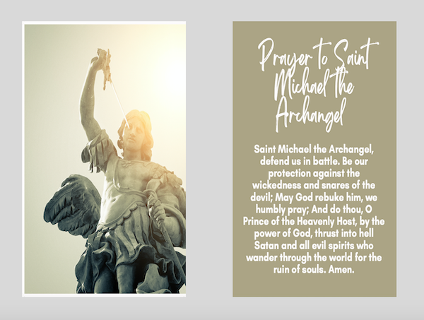 St Michael the Archangel Prayer Card (Packs of 100 or 250)