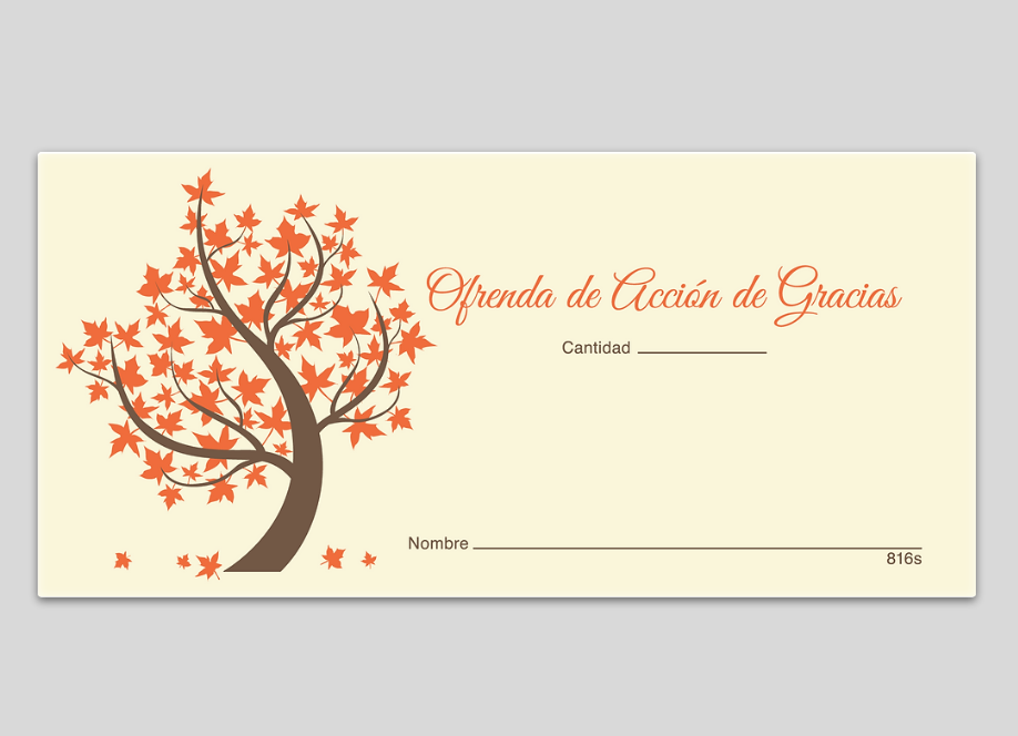 NCS National Church Solutions Thanksgiving Offering Envelope Spanish 