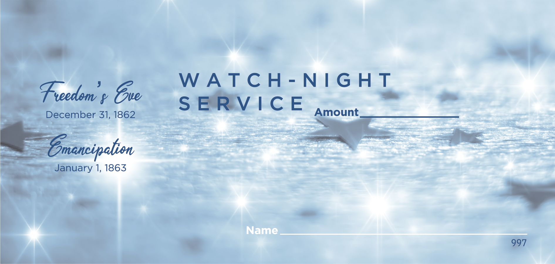 NCS National Church Solutions Watch Night Service Offering Envelope